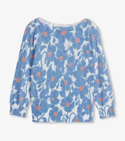 Outlet Hatley 3/4 Sleeve Knit Breton - Textured Poppies