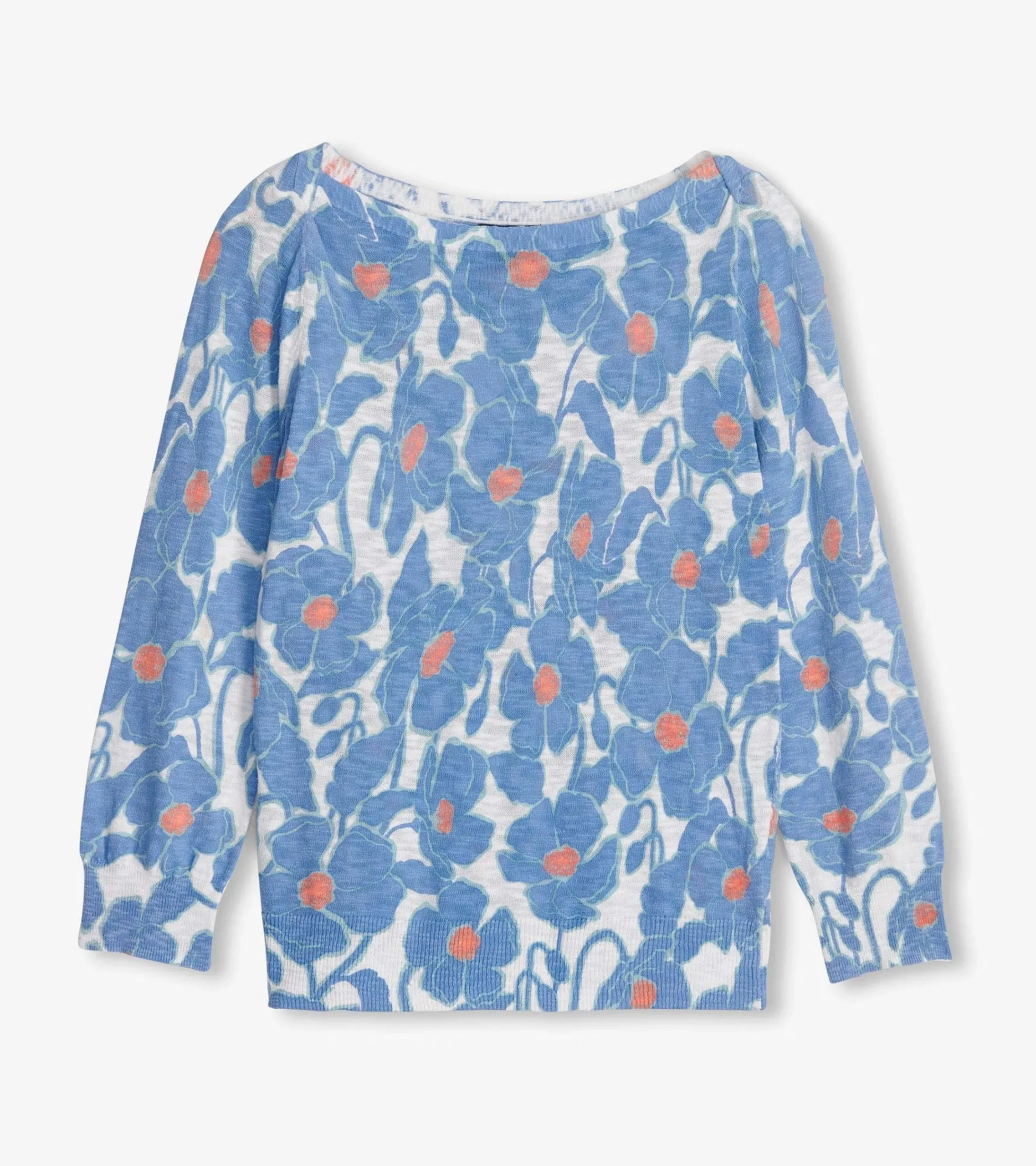 Outlet Hatley 3/4 Sleeve Knit Breton - Textured Poppies