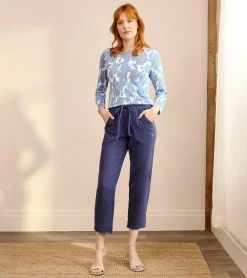 Outlet Hatley 3/4 Sleeve Knit Breton - Textured Poppies
