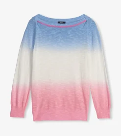 Clearance Hatley 3/4 Sleeve Knit Breton- Sunset Dip Dye