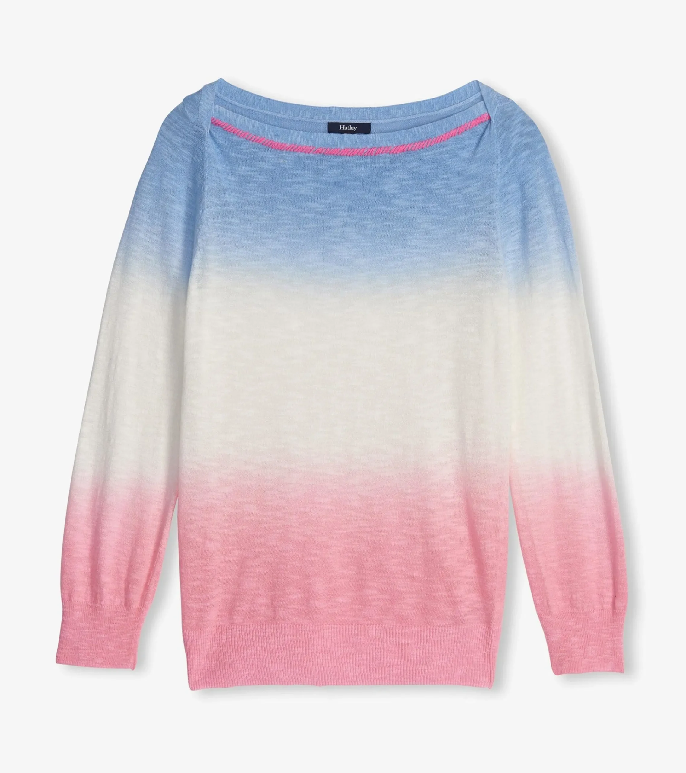 Clearance Hatley 3/4 Sleeve Knit Breton- Sunset Dip Dye