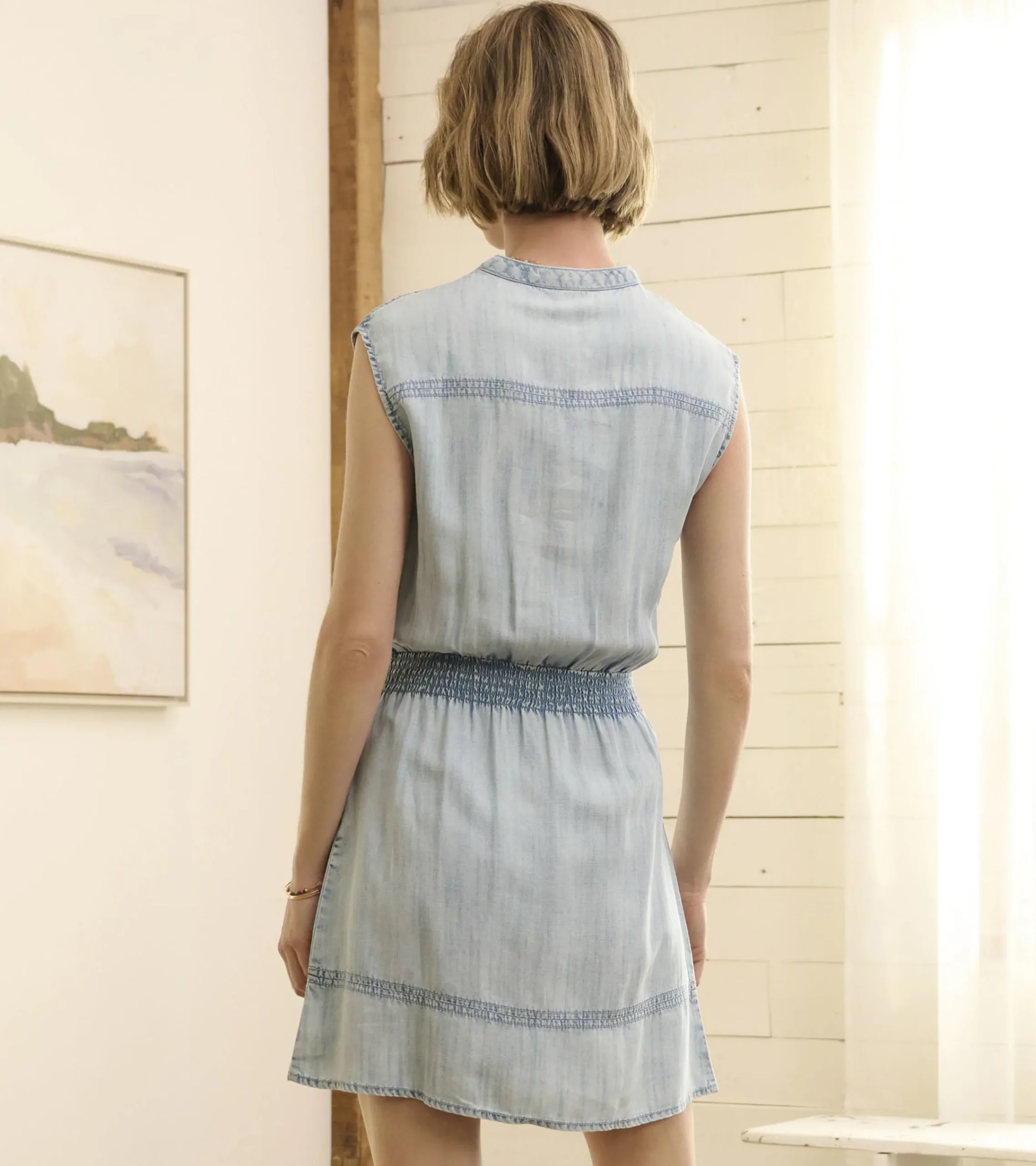 Online Hatley Abbey Dress - Denim Cloud Wash