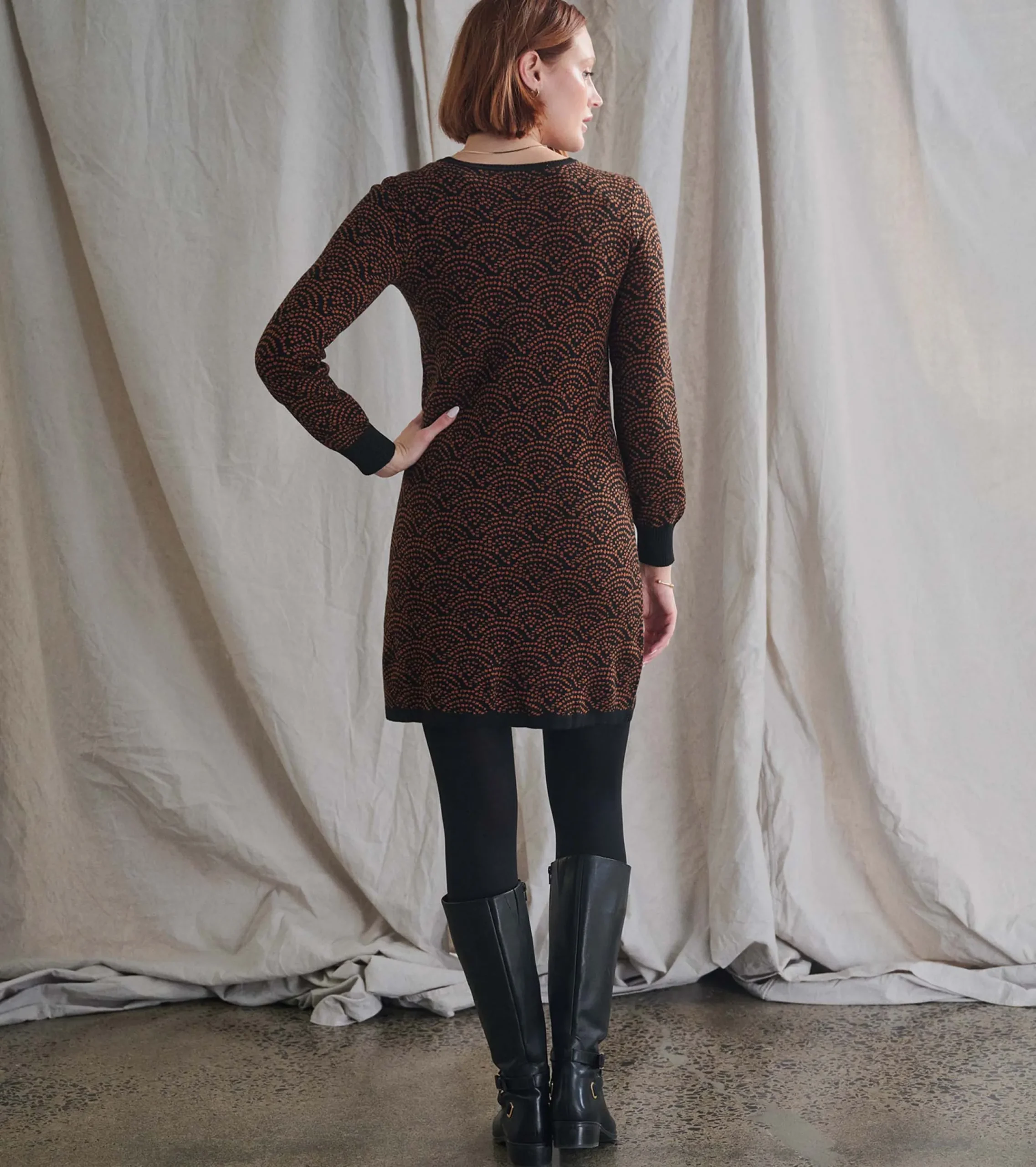 Online Hatley Abigail Sweater Dress - Art Deco Dots