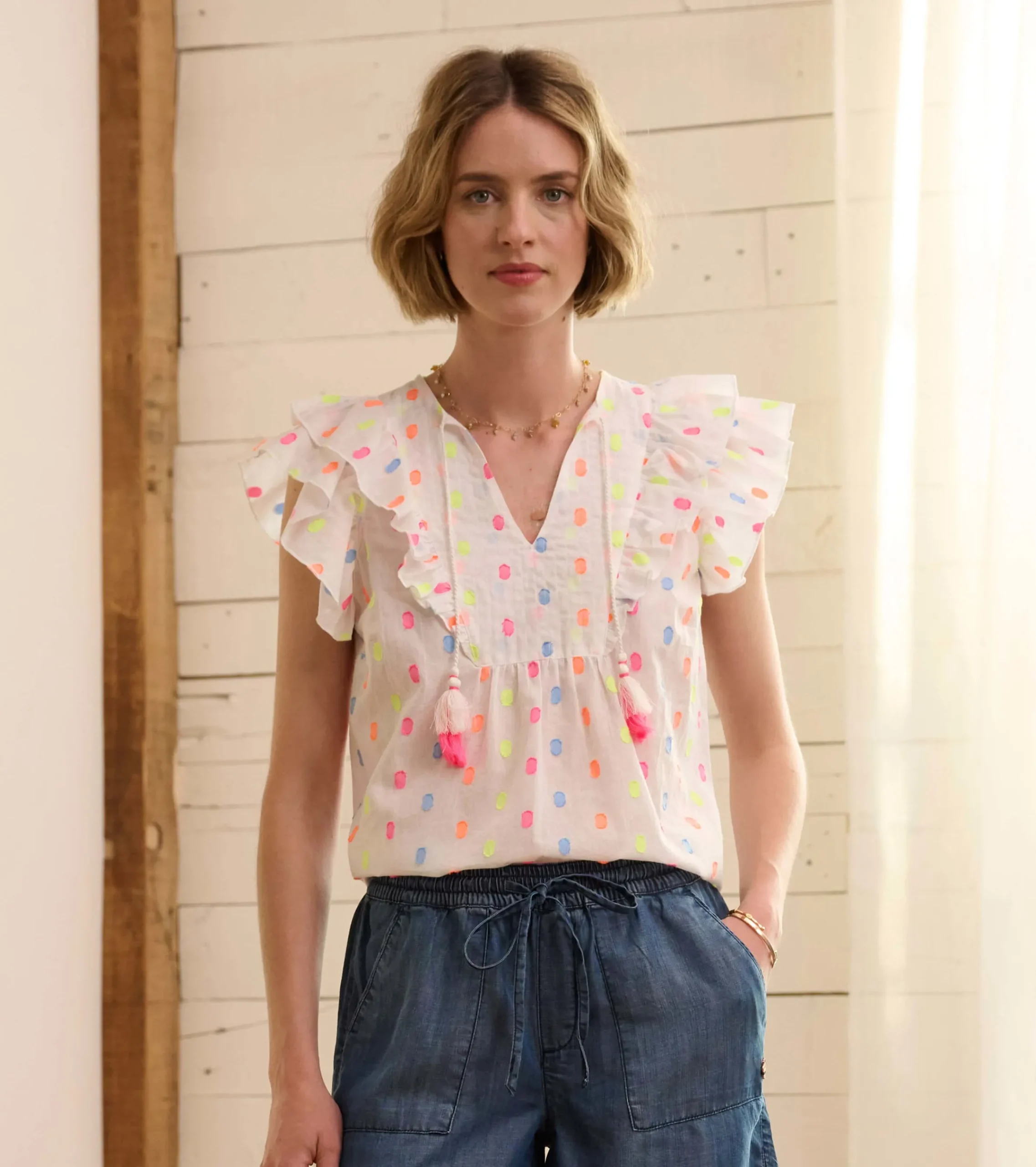 Outlet Hatley Alexa Popover - Summer Dots