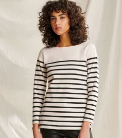 Outlet Hatley Ali Breton Top - Cream Melange Stripes