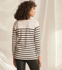 Outlet Hatley Ali Breton Top - Cream Melange Stripes