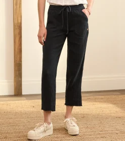 Outlet Hatley Ally Bonded Gauze Joggers - Black