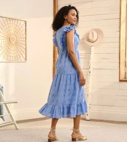 Hot Hatley Aria Midi Dress - Rainbow Feather Dobby