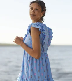 Hot Hatley Aria Midi Dress - Rainbow Feather Dobby