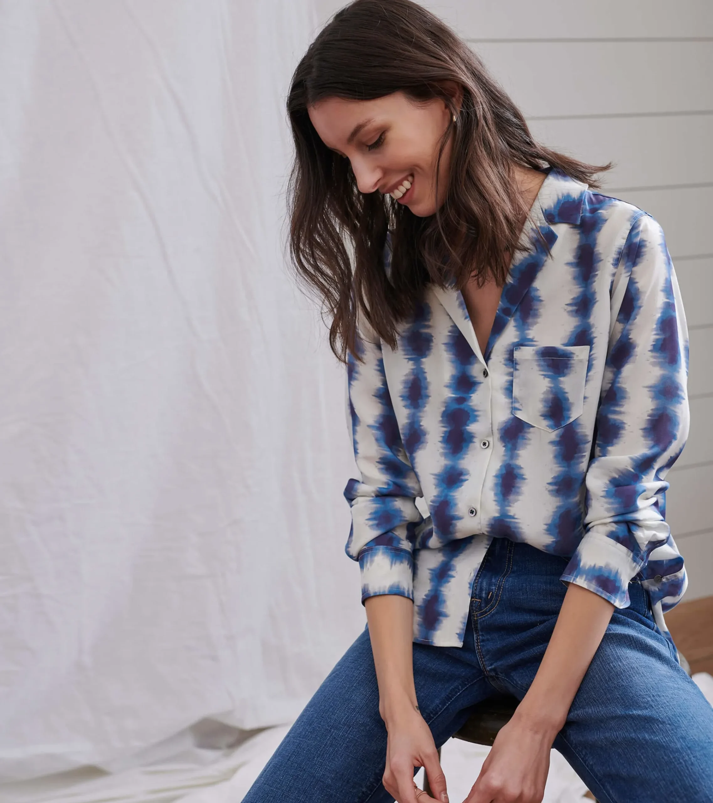 Outlet Hatley Ariane Shirt - Linear Waves