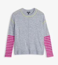 Hot Hatley Avery Sweater - Hot Pink Stripes