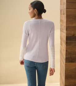 Discount Hatley Avery Sweater - Lilac Stripes