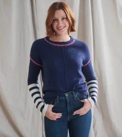 Sale Hatley Avery Sweater - Navy Stripes