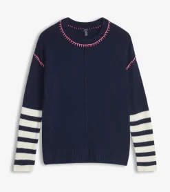 Sale Hatley Avery Sweater - Navy Stripes