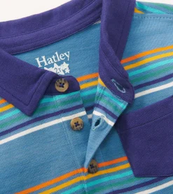 Discount Hatley Baby & Toddler Boys Bluestone Stripes Long Sleeve Polo T-Shirt