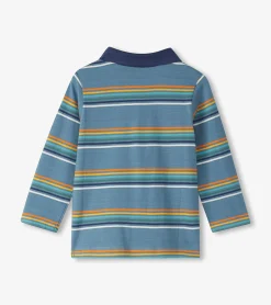 Discount Hatley Baby & Toddler Boys Bluestone Stripes Long Sleeve Polo T-Shirt
