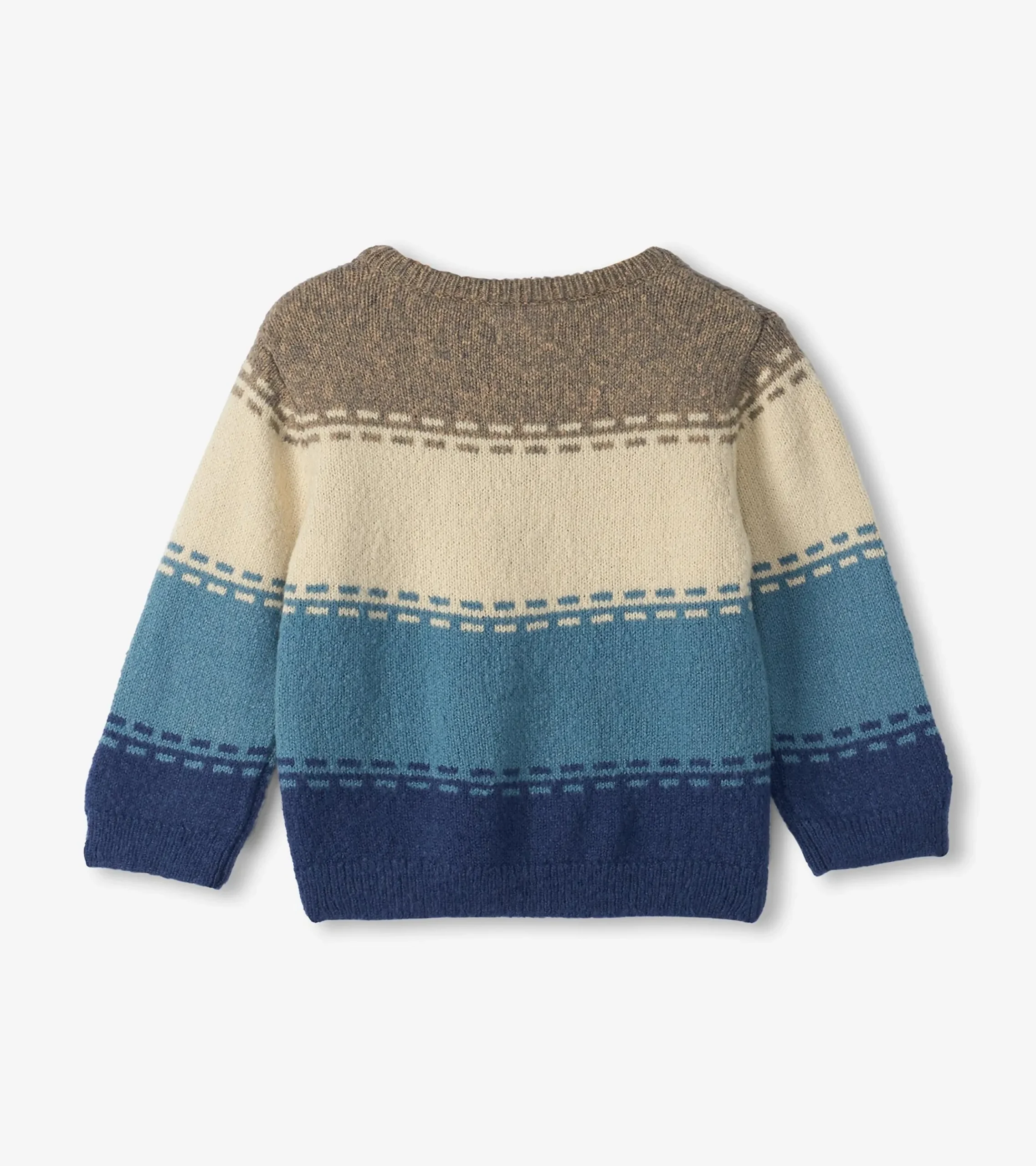 Clearance Hatley Baby & Toddler Boys Blue Combo Crew Neck Knit Sweater