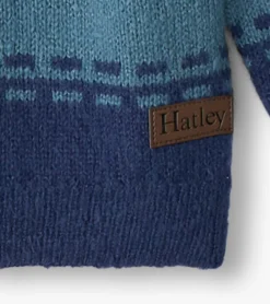 Clearance Hatley Baby & Toddler Boys Blue Combo Crew Neck Knit Sweater