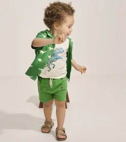 New Hatley Baby & Toddler Boys Camp Green Kangaroo Shorts