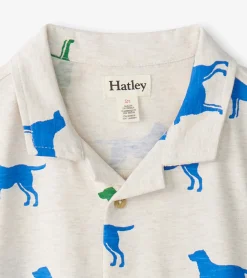 Hot Hatley Baby & Toddler Boys Dog Silhouette Jersey Button Down