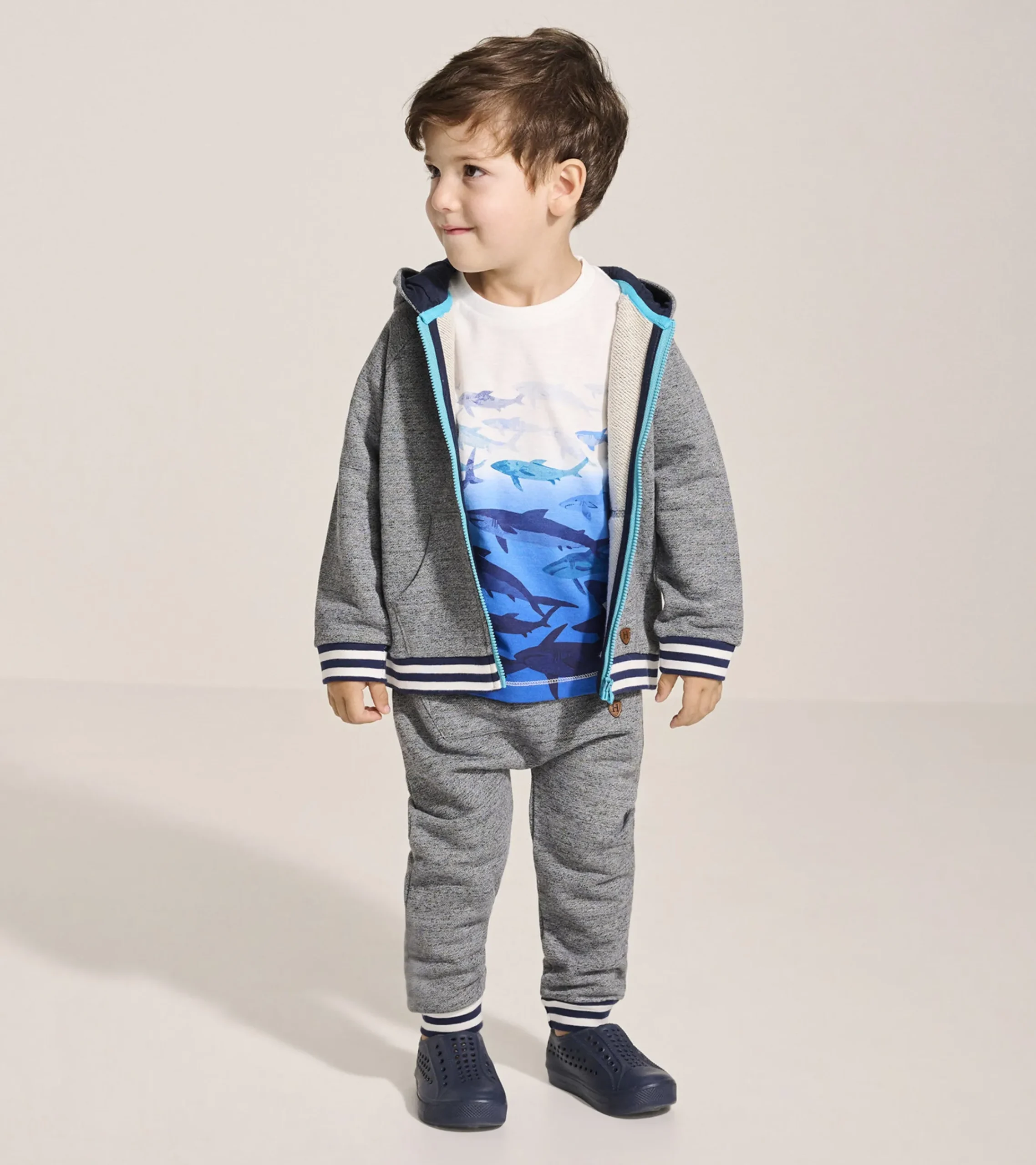 Sale Hatley Baby & Toddler Boys Flame Blue Zip-Up Hoodie