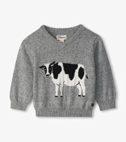 Hatley Baby & Toddler Boys Milk Cow V-Neck Sweater
