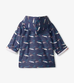 Discount Hatley Baby & Toddler Boys Sharks Button-Up Rain Jacket