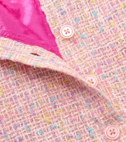 Best Hatley Baby & Toddler Girls Aurora Pink Tweed Faux Fur Trim Dress