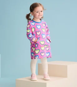 Outlet Hatley Baby & Toddler Girls Big Groovy Heart Terry Dress