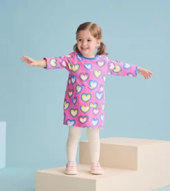 Outlet Hatley Baby & Toddler Girls Big Groovy Heart Terry Dress