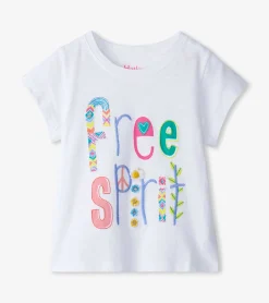 Clearance Hatley Baby & Toddler Girls Free Spirit White Graphic Tee