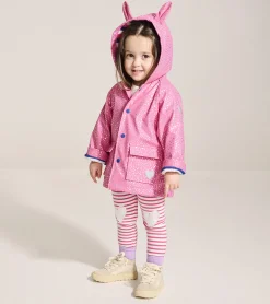Outlet Hatley Baby & Toddler Girls Glitter Hearts Button-Up Rain Jacket