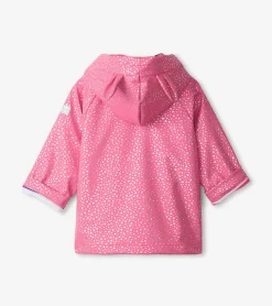Outlet Hatley Baby & Toddler Girls Glitter Hearts Button-Up Rain Jacket
