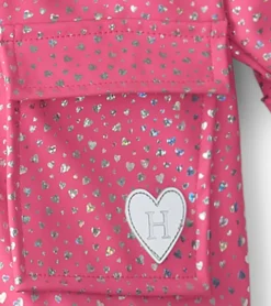 Outlet Hatley Baby & Toddler Girls Glitter Hearts Button-Up Rain Jacket