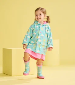Online Hatley Baby & Toddler Girls Happy Skies Button-Up Rain Jacket