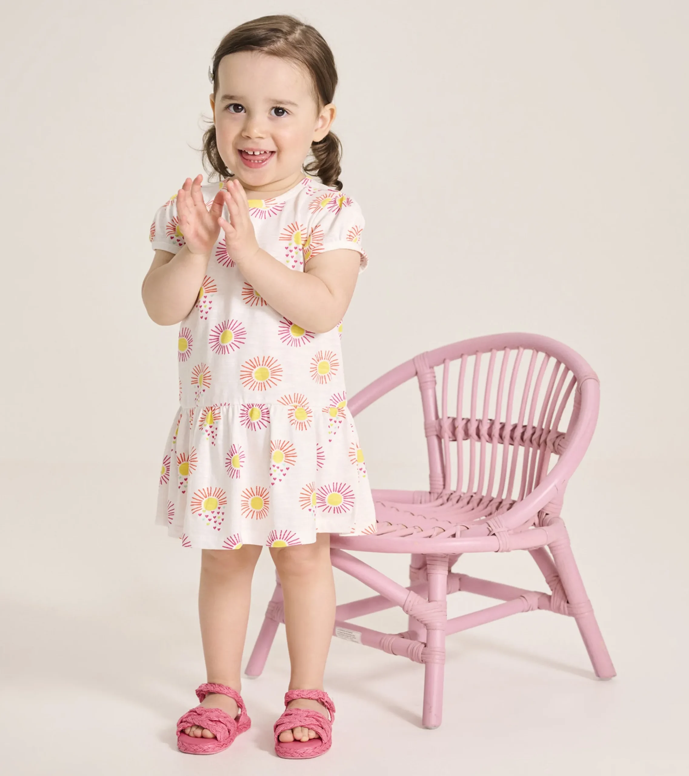 Sale Hatley Baby & Toddler Girls Heart Suns Gathered Dress