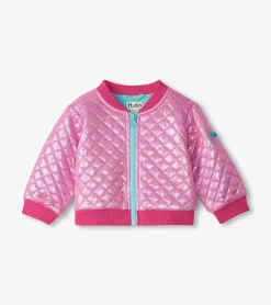 Hot Hatley Baby & Toddler Girls Rose Violet Metallic Bomber Jacket
