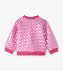 Hot Hatley Baby & Toddler Girls Rose Violet Metallic Bomber Jacket