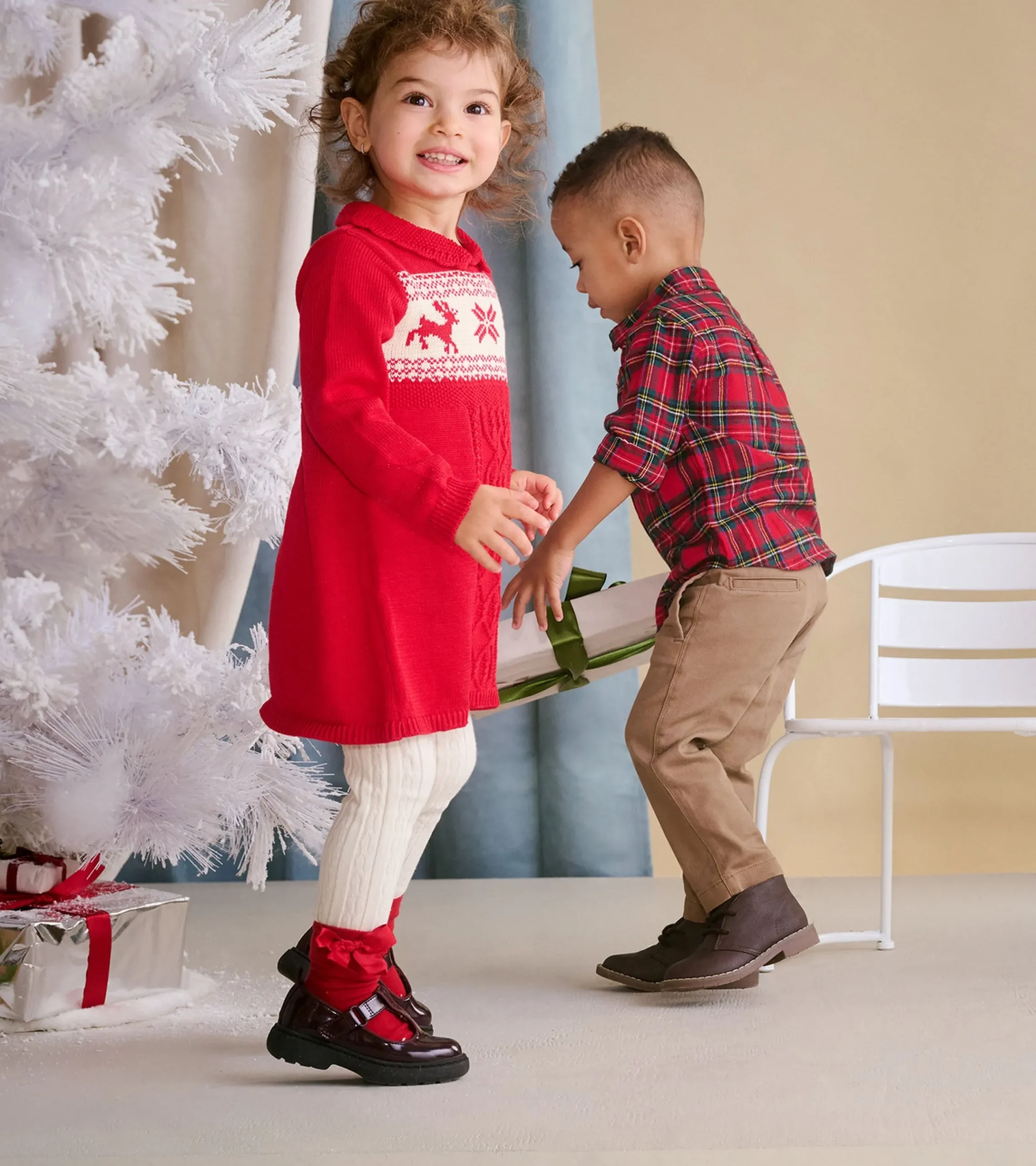 New Hatley Baby & Toddler Holiday Cable Knit Sweater Dress