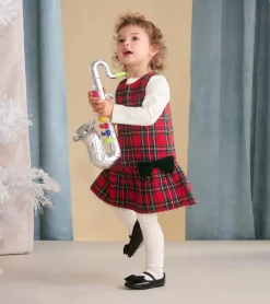 Online Hatley Baby & Toddler Red Plaid Pinafore Dress