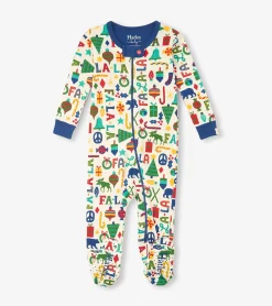 Sale Hatley Baby Blue Falala Cotton Footed Sleeper