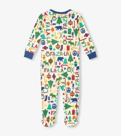 Sale Hatley Baby Blue Falala Cotton Footed Sleeper