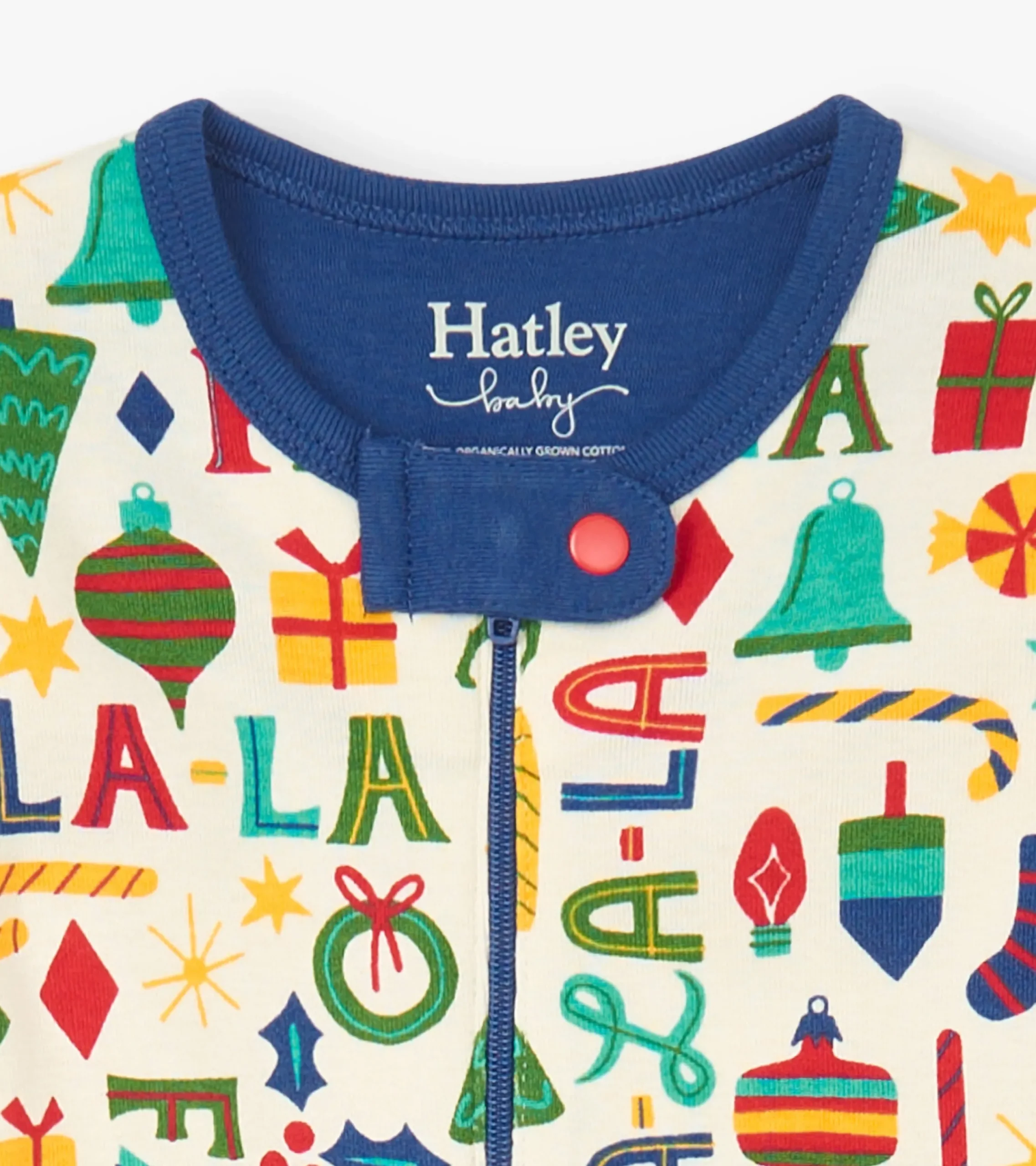 Sale Hatley Baby Blue Falala Cotton Footed Sleeper