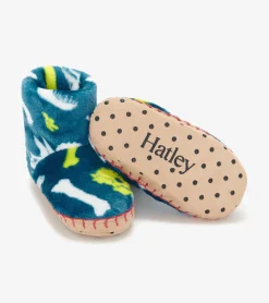 New Hatley Baby Boys Dino Fossils Fleece Slippers