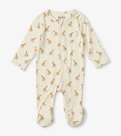 Outlet Hatley Baby Boys Little Giraffes Footed Sleeper
