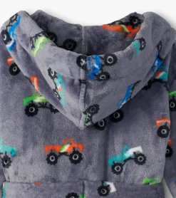 New Hatley Baby Boys Monster Trucks Fleece Robe