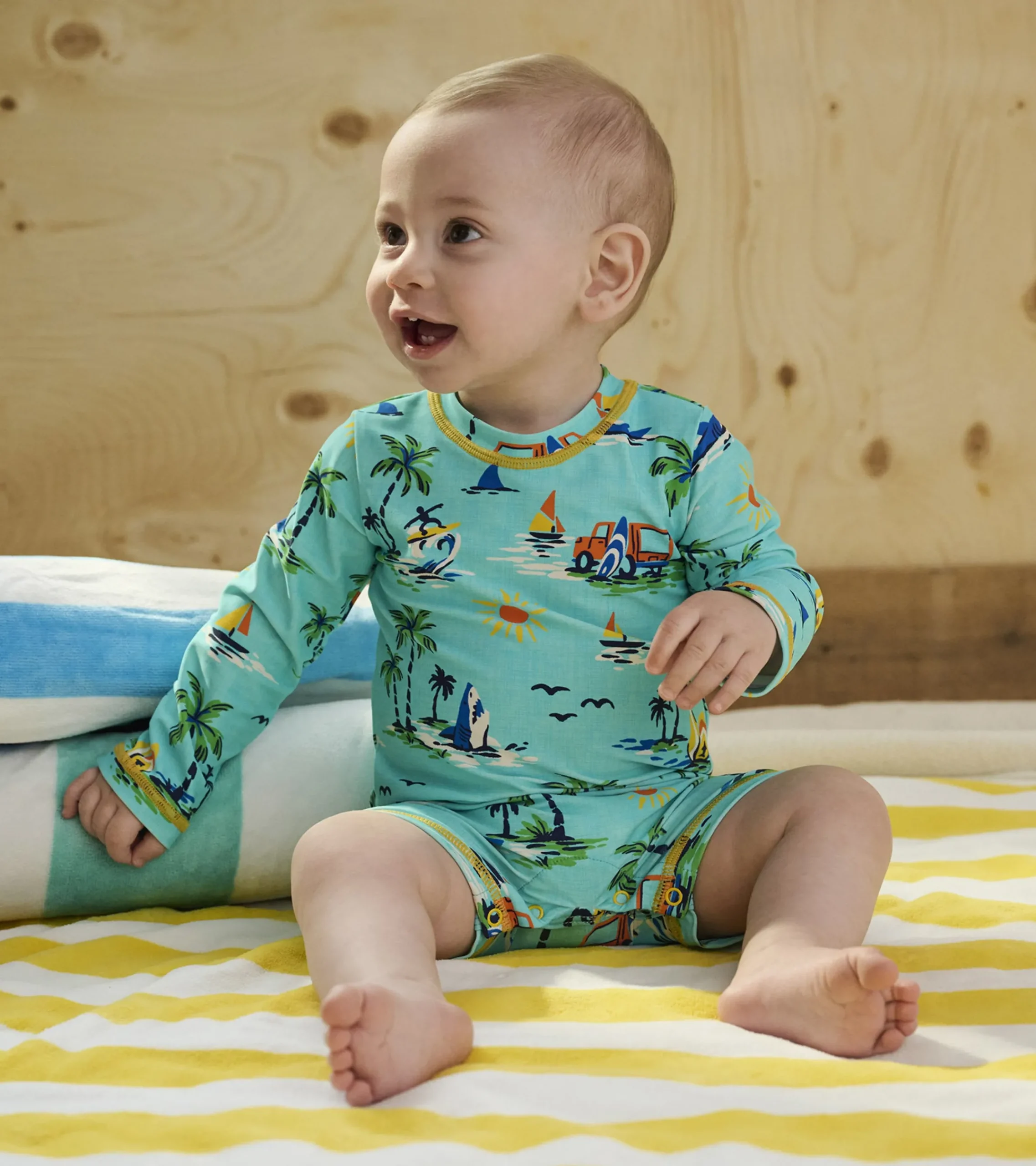 Clearance Hatley Baby Boys Vintage Holiday One-Piece Rashguard