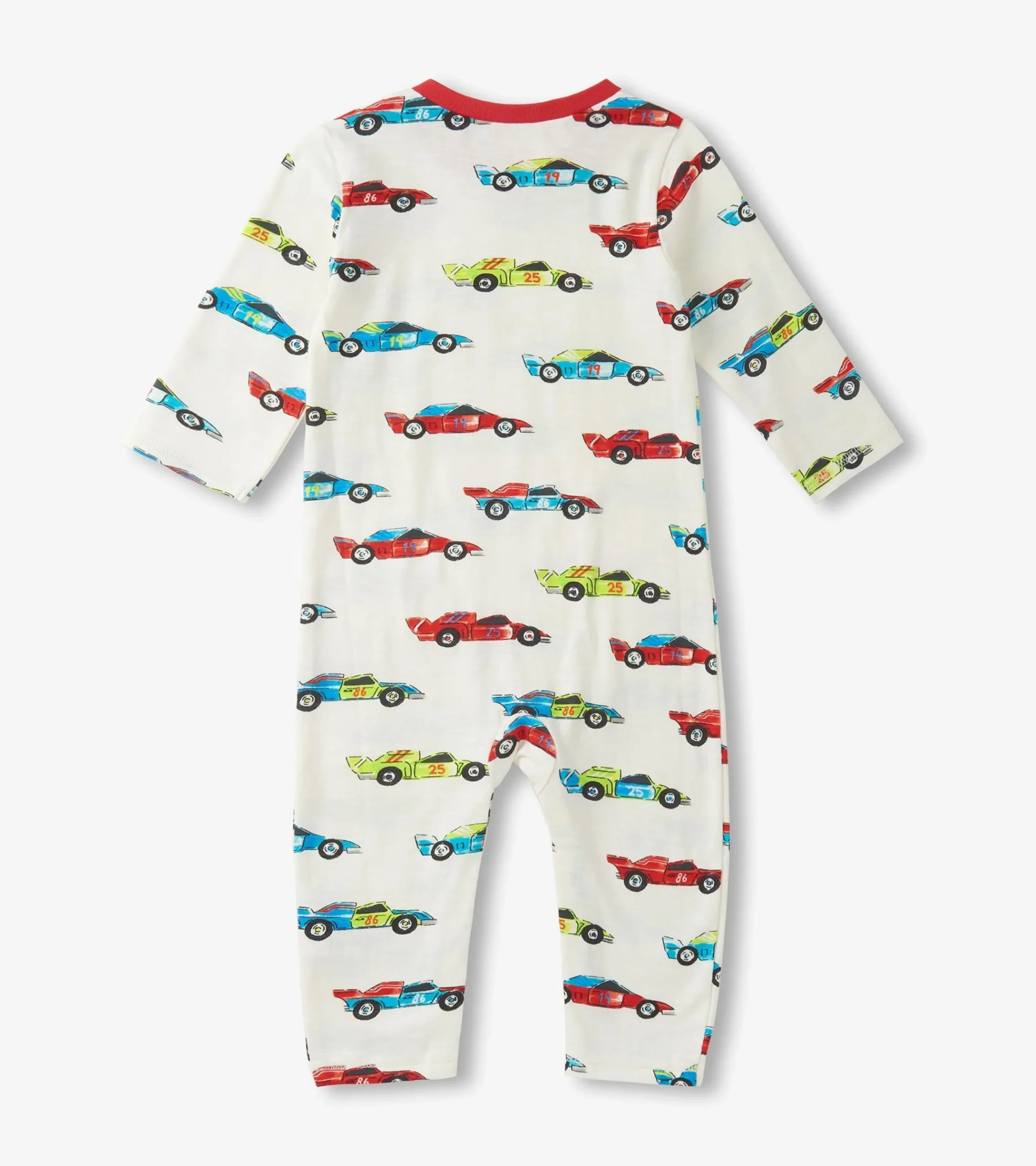 Clearance Hatley Baby Boys Water Colour Racecars Long Sleeve Romper