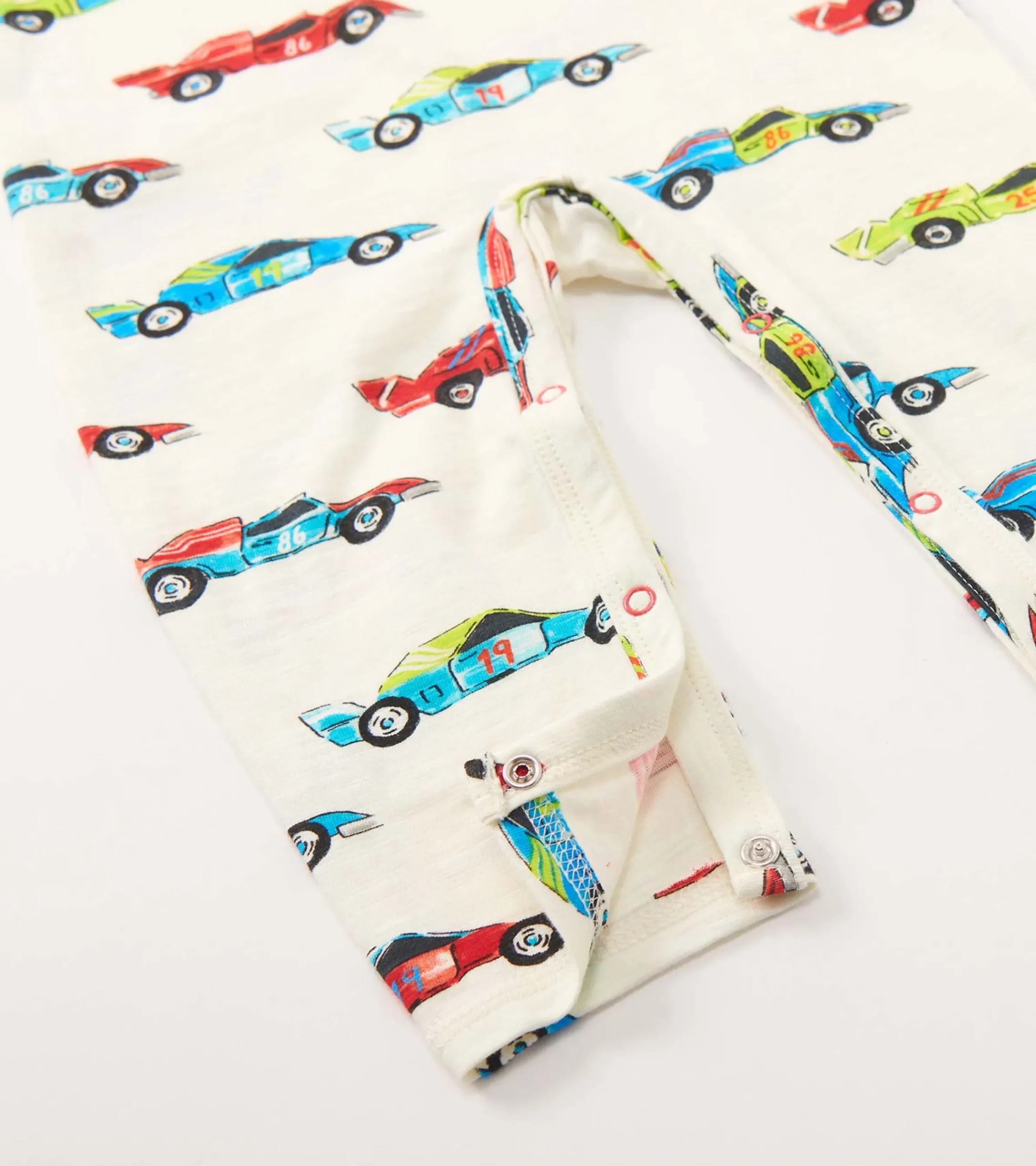 Clearance Hatley Baby Boys Water Colour Racecars Long Sleeve Romper