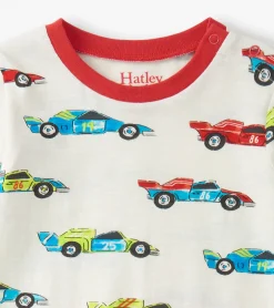 Clearance Hatley Baby Boys Water Colour Racecars Long Sleeve Romper